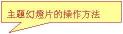 矩形标注: 主題幻燈片的操作方法